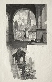 Rouen Illustre: Place de la Haute Vieille Tour; Edicule de la Fierte, 1896. Creator Rouen Illustre: Place de la Haute Vieille Tour; Edicule de la Fierte, 1896. Creator