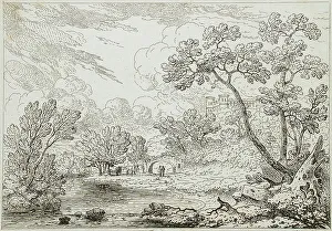 English Rural Life Prints: Rustic Castle, 18th century. Creator: Unknown
