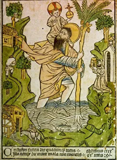Fine Art Christianity Images Prints: Saint Christopher, 1423