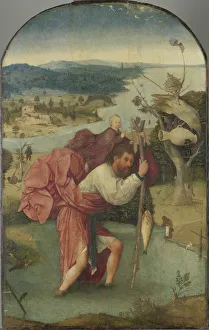 Fine Art Oil On Wood Paintings Prints: Saint Christopher, 1490s