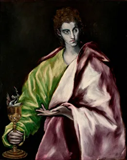 Saint John the Evangelist. Artist: El Greco, Dominico (1541-1614) Saint John the Evangelist. Artist: El Greco, Dominico (1541-1614)