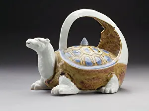 19th Century Sake Flask Print of Long-tailed Turtle