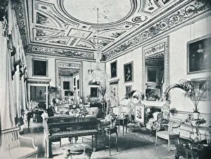 Ornate Chandelier Lighting Prints: The Salon, Avington, c1908