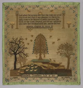 Early 19th Century Sampler Print, 1810