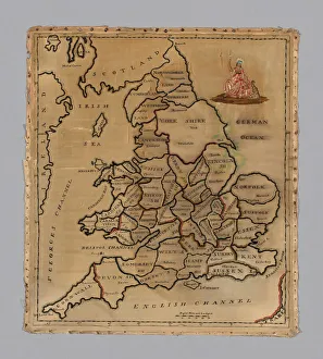 Early 19th-Century English Map Print