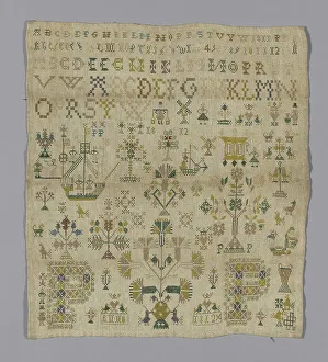 Heritage Art From Switzerland Prints: Sampler, Switzerland, 1812. Creator: Unknown