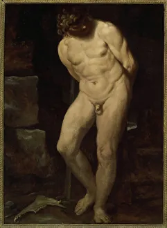 Mannerism Oil On Canvas Prints: Samson in chains, c.1594. Creator: Carracci, Annibale (1560-1609)