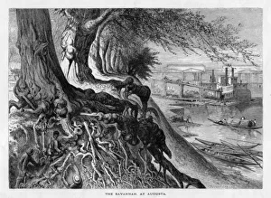 The Savannah, at Augusta, 19th century. Artist: FW Quartley The Savannah, at Augusta, 19th century. Artist: FW Quartley