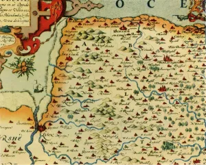 Saxtons Map of Norfolk, 1574, (1944). Creator: Christopher Saxton Saxtons Map of Norfolk, 1574, (1944). Creator: Christopher Saxton