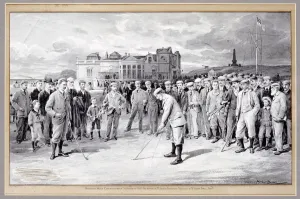 Scene from the Amateur Golf Championship, St Andrews, 1895 Scene from the Amateur Golf Championship, St Andrews, 1895