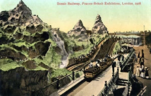 Images Dated 26th October 2007: Scenic railway, Franco-British Exhibition, London, 1908. Artist: Valentine & Sons