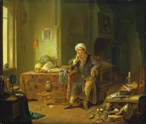 Heritage Art From Germany Prints: A Scholar in his Study, 1754. Creator: Justus Juncker