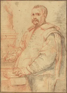 Flemish Artwork Prints: A Scholar Writing. Creator: Unknown