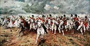 Patriotic Collection: Scotland for Ever; the charge of the Scots Greys at Waterloo, 18 June 1815