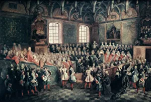 The Seat of Justice in the Parlement of Paris, 1723. Artist: Nicolas Lancret The Seat of Justice in the Parlement of Paris, 1723. Artist: Nicolas Lancret