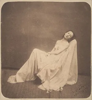 Felix Nadar Artwork Prints: [Seated Model, Partially Draped], 1856-59. Creator: Nadar