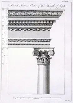 American Civil War Illustrations Prints: Second Interior Order of the Temple of Jupiter, pub. 1764. Creator: Robert Adam (1728-92)