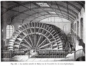 Print of The Second Machine of Marly, 1870-1875