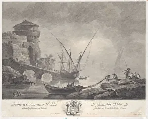 Romantic Era Scenery Prints: Second View of Marseille, ca. 1776. Creator: Jacques Aliamet