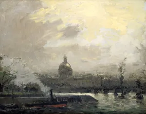 The Seine, Conti Quay, c19th Century. Artist: Frank Myers Boggs The Seine, Conti Quay, c19th Century. Artist: Frank Myers Boggs