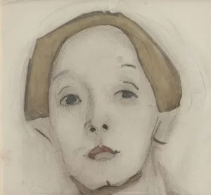 Prints of Self-Portrait, 1915. Found in the Collection of Mantta Gosta Serlachius Art Foundation Finland Prints: Helene Schjerfbeck Self-Portrait Print, 1915