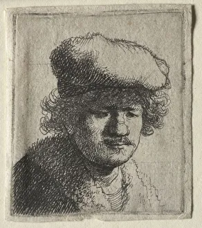 Baroque Painting Techniques Prints: Self-Portrait with Cap Pulled Forward, c