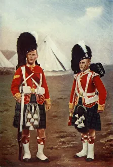 British Empire Military History Prints: Sergeant and Bugler, 1st Argyle and Sutherland Highlanders, 1900. Creator: Gregory & Co