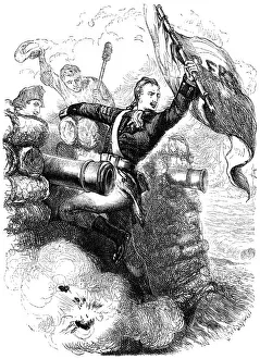Sergeant Jasper recovering the flag, 1776 (c1880) Sergeant Jasper recovering the flag, 1776 (c1880)