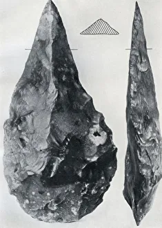 Stone Age Tools Prints: Sharp pointed implements, from Henley, Oxfordshire, 1926