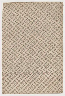 Anonymous Artwork Prints: Sheet with an overall pattern of semicircles, 19th century. Creator: Anon