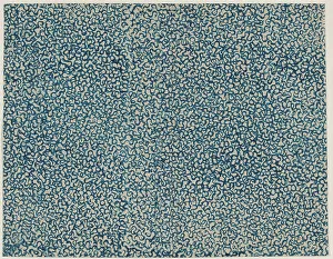 Anonymous Artwork Prints: Sheet with overall squiggly line pattern, 19th century. Creator: Anon