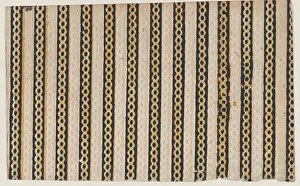 19th Century Striped Guilloche Print