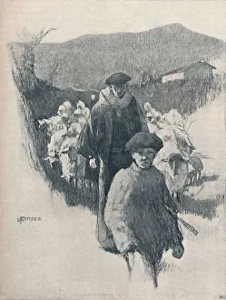 Rural Life Images Prints: A Shepherd of the Pyrenees, c19th century. Artist: Elizabeth Adela Forbes