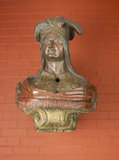 Ship Figurehead: Native American Bust, c. 1860 Print