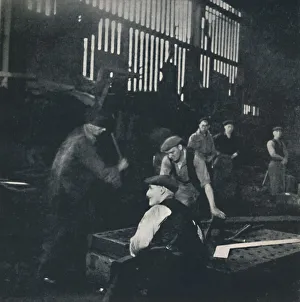 Shipbuilding scene, 1941. Artist: Cecil Beaton Shipbuilding scene, 1941. Artist: Cecil Beaton