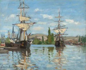 Ships Riding on the Seine at Rouen, 1872/1873. Creator: Claude Monet Ships Riding on the Seine at Rouen, 1872/1873. Creator: Claude Monet