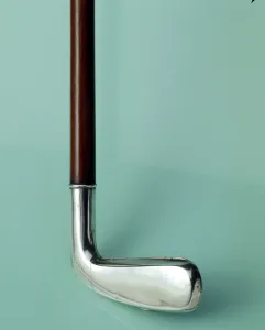 Silver cigarette case walking stick designed to look like a golf club, c1910 Silver cigarette case walking stick designed to look like a golf club, c1910