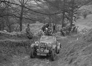 Driver Collection: Singer Le Mans competing in the MG Car Club Abingdon Trial / Rally, 1939. Artist: Bill Brunell