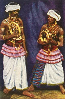 Georg A Jasmatzi Photographer Prints: Sinhalese devil dancers from Ceylon, c1928. Creator: Unknown