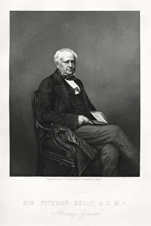 Sir Fitzroy Kelly, English judge, c1880. Artist: DJ Pound Sir Fitzroy Kelly, English judge, c1880. Artist: DJ Pound