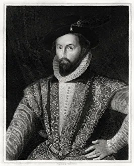 Sir Walter Raleigh, 1860. Artist: J Posselwhite Sir Walter Raleigh, 1860. Artist: J Posselwhite
