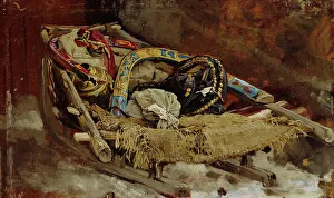 Finnish National Gallery Collection Prints: Sledge, study. Creator: Vasily Maksimov