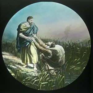Print of The Slough of Despond, a glass lantern slide