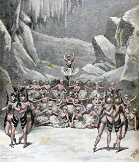 The Snow Ballet, from la Voyage dans la Lune by Jacques Offenbach, 1892. Artist: Henri Meyer The Snow Ballet, from la Voyage dans la Lune by Jacques Offenbach, 1892. Artist: Henri Meyer