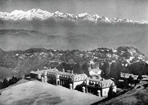 The Snow Range and Darjeeling from above St Pauls School, West Bengal, India, c1910 The Snow Range and Darjeeling from above St Pauls School, West Bengal, India, c1910