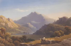 Snowdon from Llyn Nantlle, North Wales, 1832. Creator: George Fennel Robson Snowdon from Llyn Nantlle, North Wales, 1832. Creator: George Fennel Robson