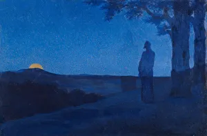 Framed Print : Print of Christ in Solitude Framed Print : Print of Christ in Solitude