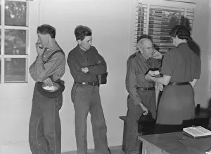 Migratory Workers Bring Father to Camp Clinic Print, 1939