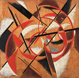Prints of Space Force Construction, 1920-1921. Found in the collection of State Museum of Contemporary Art, Thessaloniki Modern Art Piece Prints: Lyubov Popova, Space Force Construction Print, 1920-1921