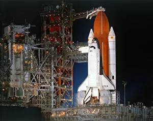 STS-3 Space Shuttle Columbia Launch Pad Print, March 1982